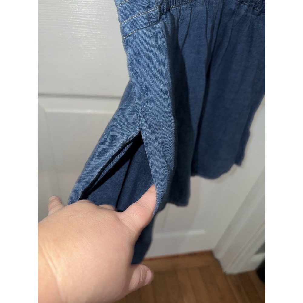 Anthropologie Somerset Indigo Blue Short-Sleeve Denim Romper - Picture 2 of 8